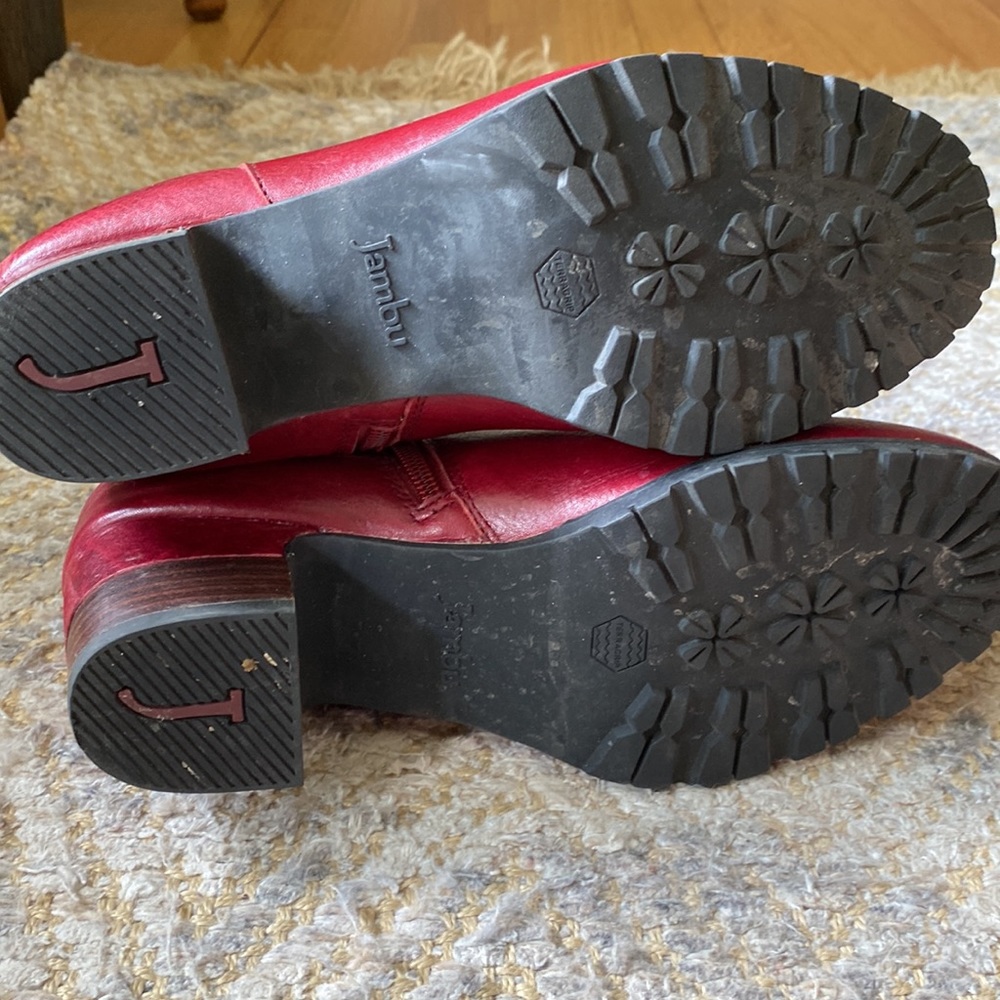 Jambu Wine Multi Leather Ankle Booties - Picture 6 of 10